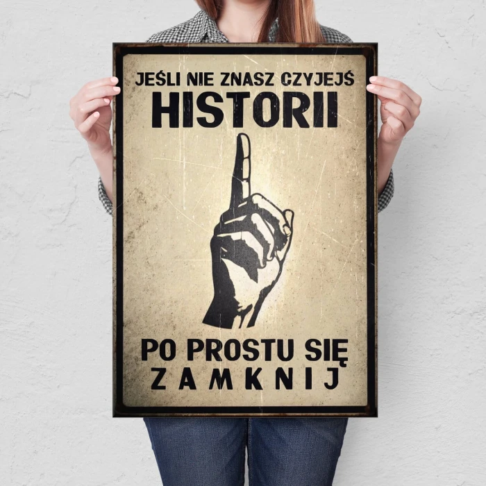 Plakat metalowy jeśli nie znasz Prezent