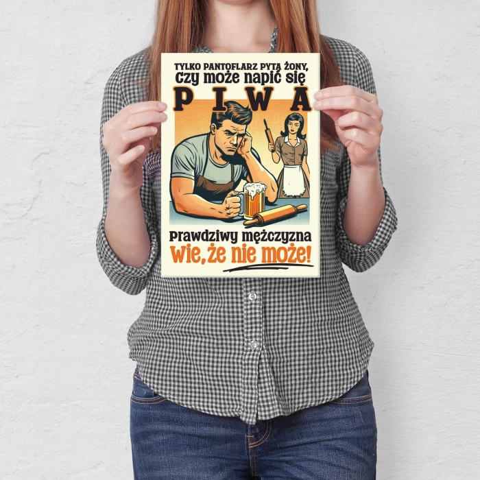 Poster metal Prawdziwy mężczyzna gift
