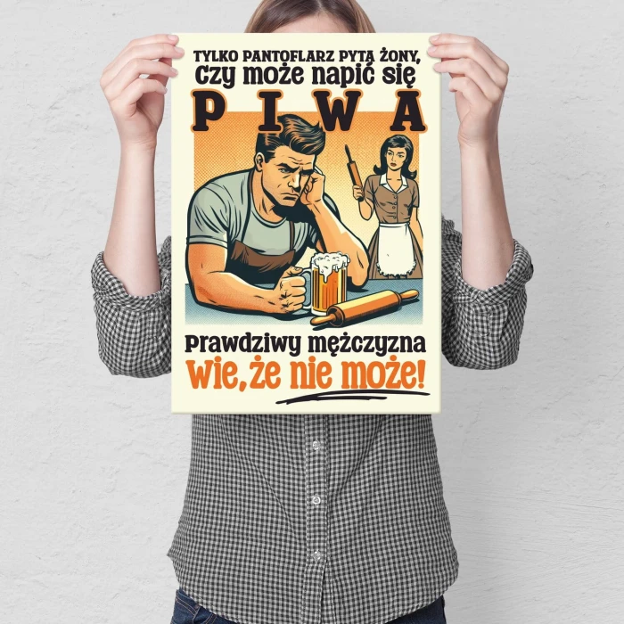 Poster metal Prawdziwy mężczyzna gift