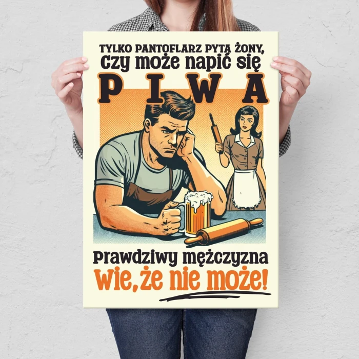 Poster metal Prawdziwy mężczyzna gift