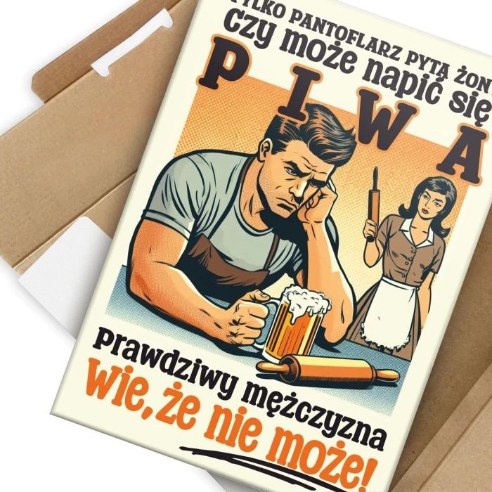 Poster metal Prawdziwy mężczyzna gift