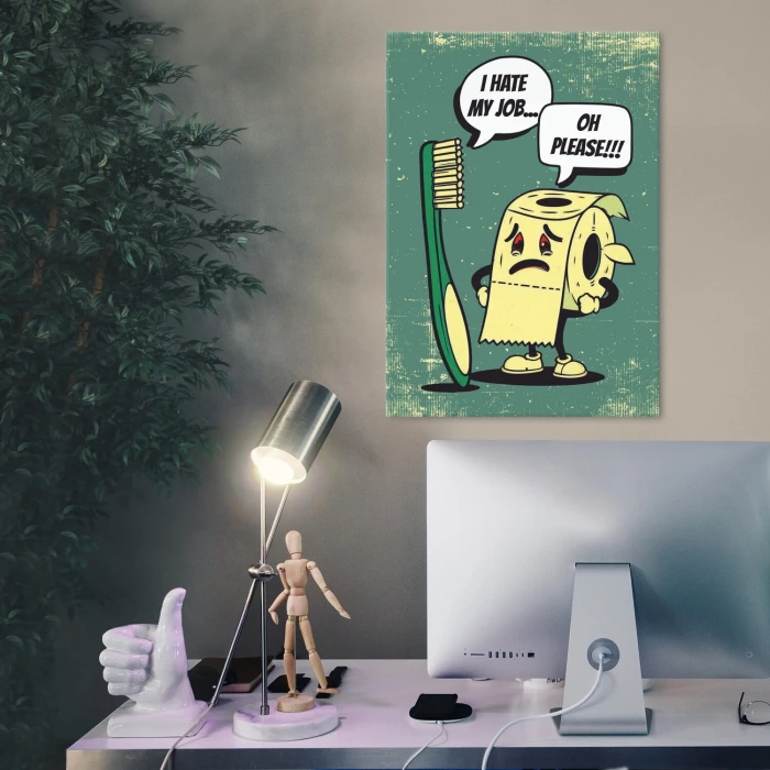 Poster metal I hate my job gift