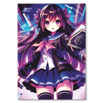 Poster metal manga girl gift