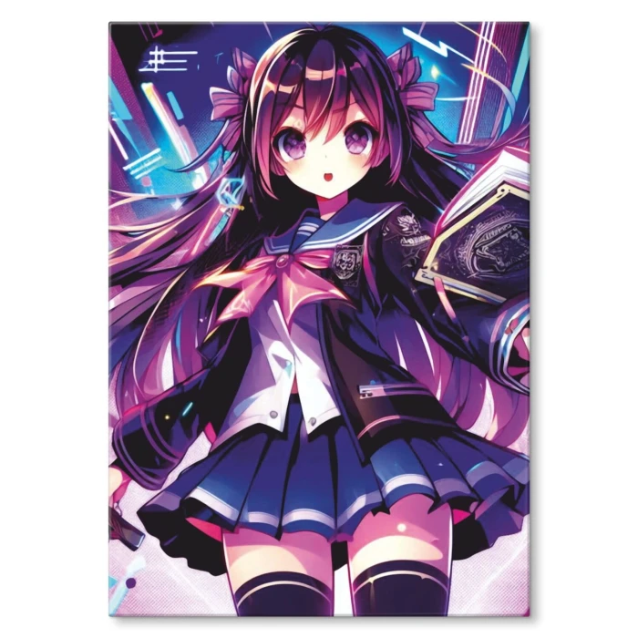 Plakat metalowy manga girl Prezent