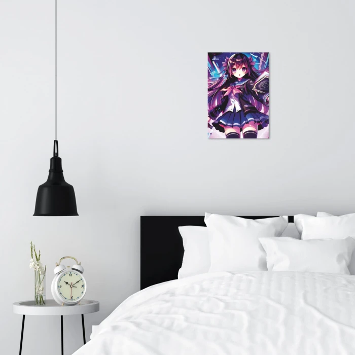 Plakat metalowy manga girl Prezent