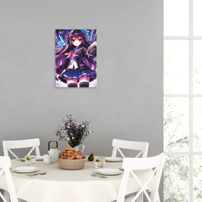 Plakat metalowy manga girl Prezent