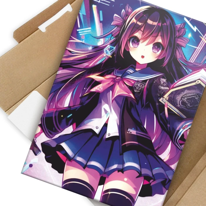 Poster metal manga girl gift