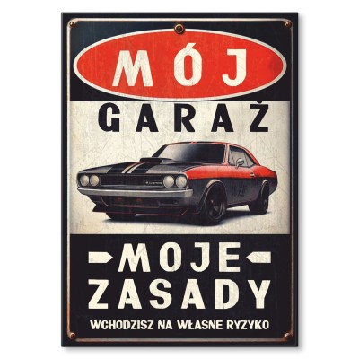 Plakat metalowy Moje Zasady Prezent