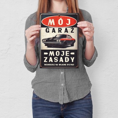 Plakat metalowy Moje Zasady Prezent