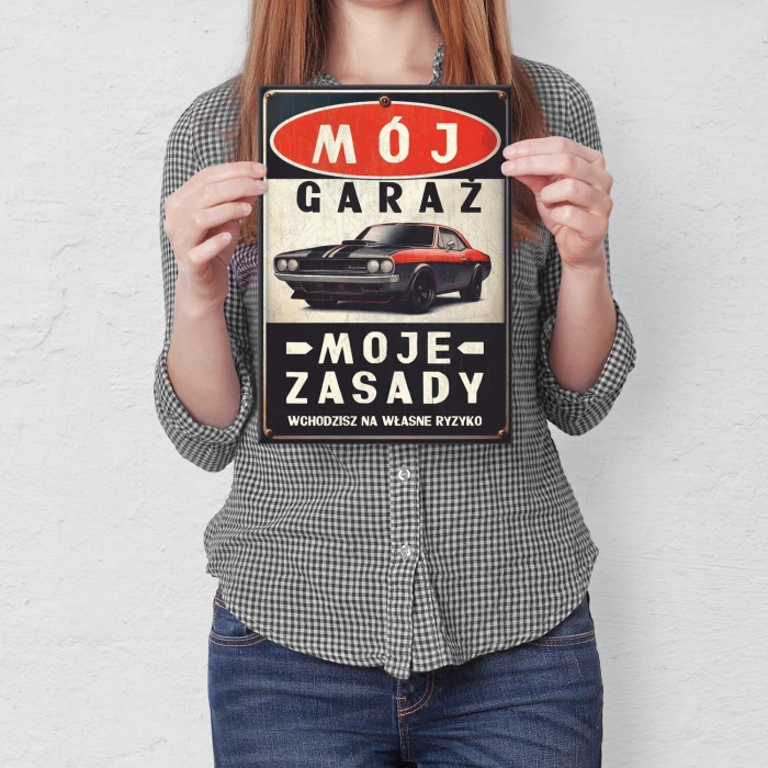 Plakat metalowy Moje Zasady Prezent