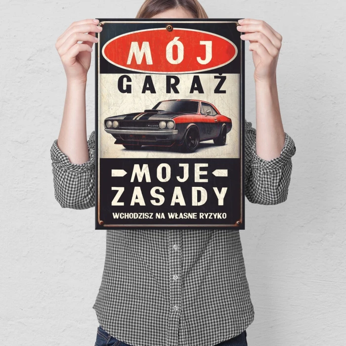 Poster metal Moje Zasady gift