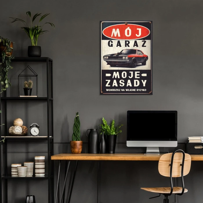 Poster metal Moje Zasady gift