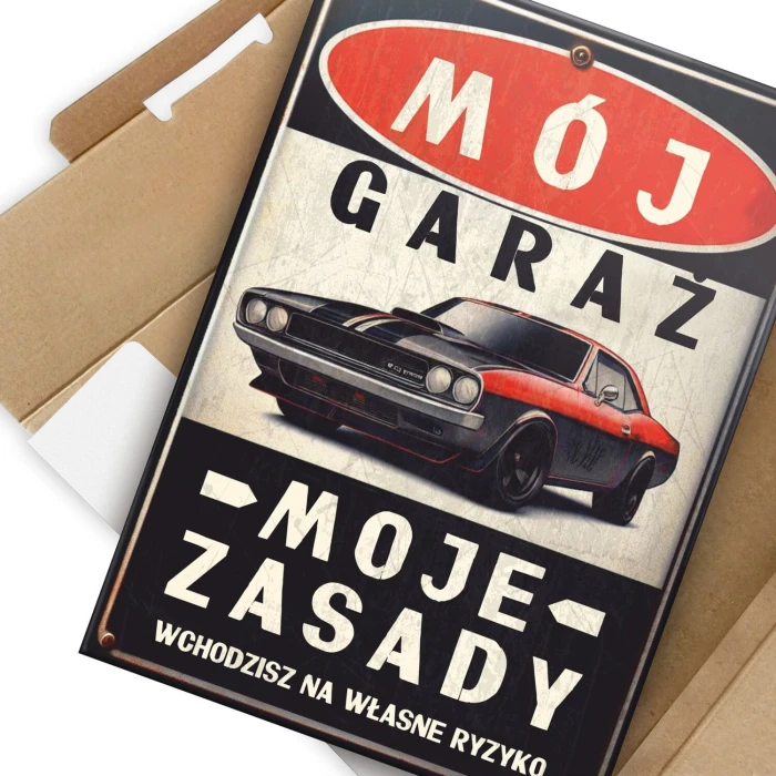Plakat metalowy Moje Zasady Prezent