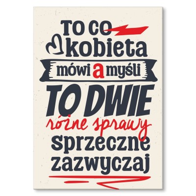 Plakat metalowy sprzeczne sprawy Prezent