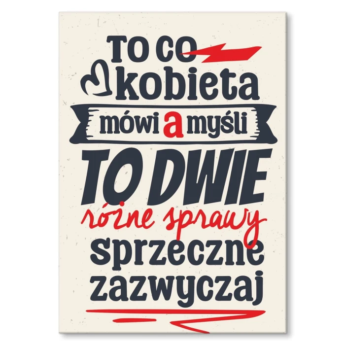 Plakat metalowy sprzeczne sprawy Prezent