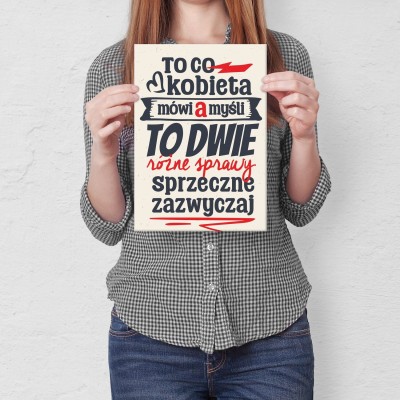 Plakat metalowy sprzeczne sprawy Prezent