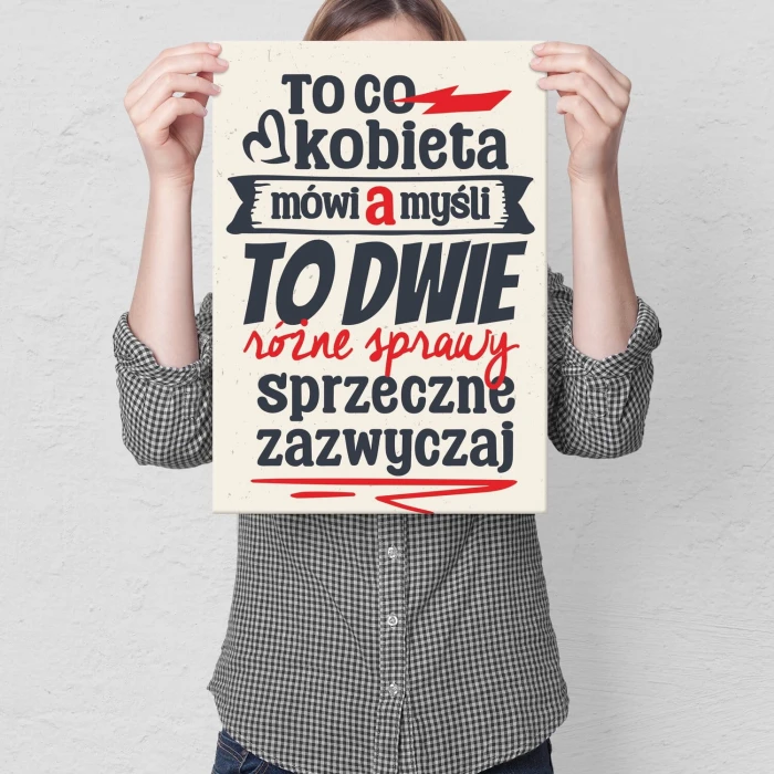 Plakat metalowy sprzeczne sprawy Prezent