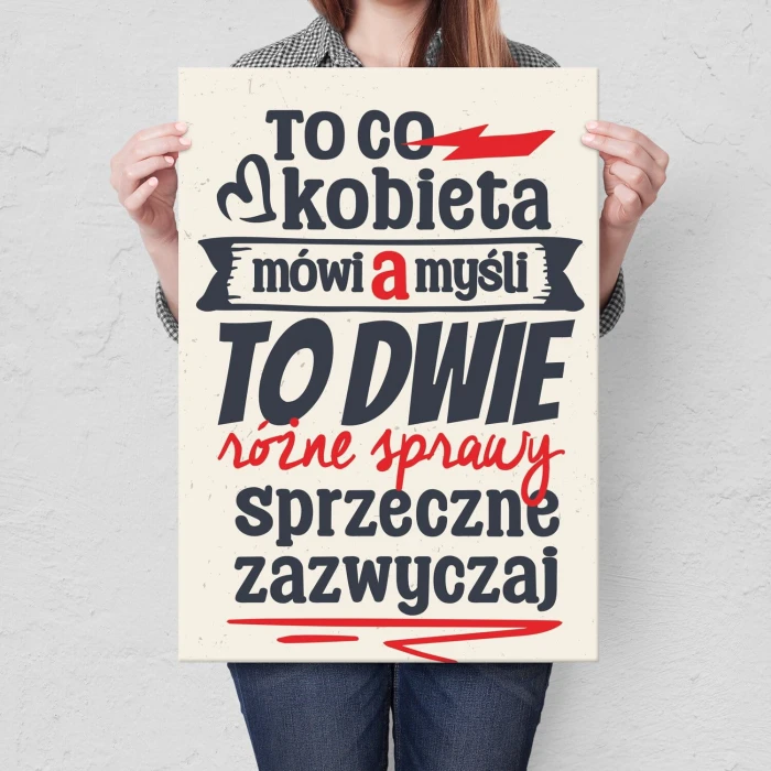 Plakat metalowy sprzeczne sprawy Prezent