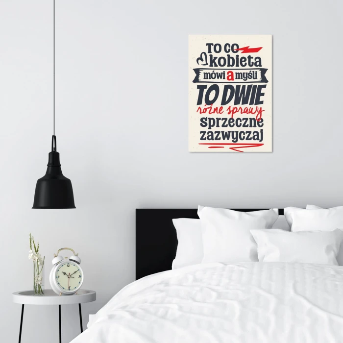 Plakat metalowy sprzeczne sprawy Prezent