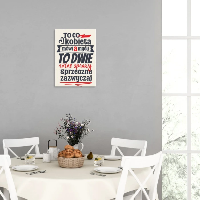 Plakat metalowy sprzeczne sprawy Prezent