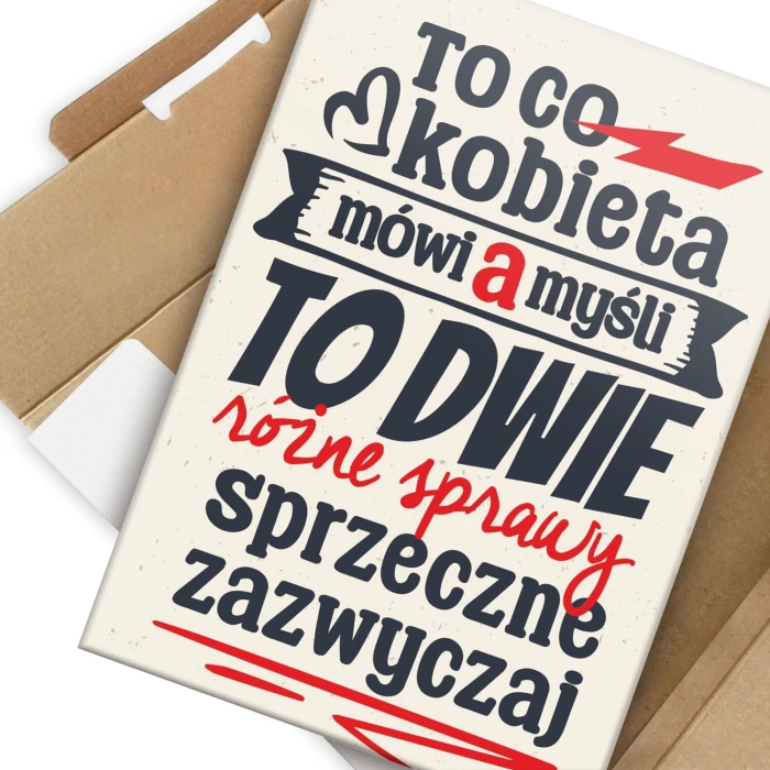 Plakat metalowy sprzeczne sprawy Prezent