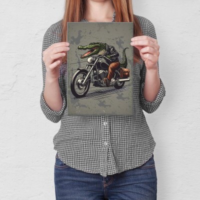 Poster metal motocroco gift