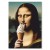 Plakat metalowy Mona LIsa z lodem Prezent