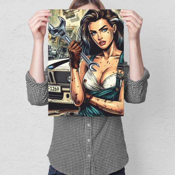 Plakat metalowy SEXY GARAGE Prezent