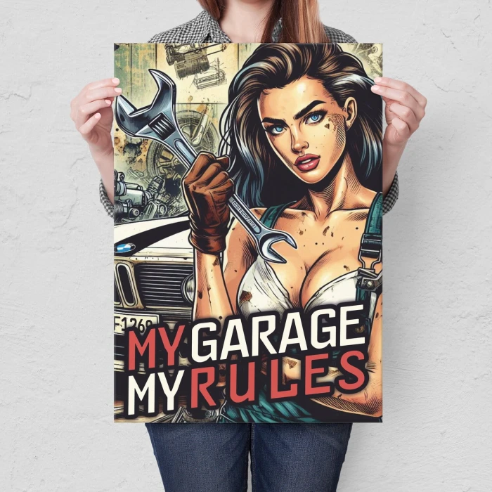 Poster metal MY GARAGE SEXY GIRL gift