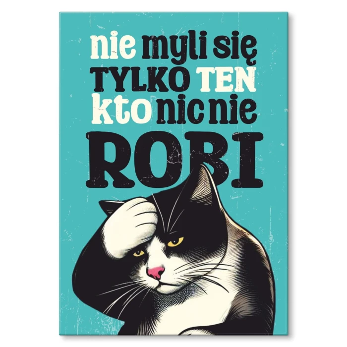 Plakat metalowy Nie myli się ten Prezent