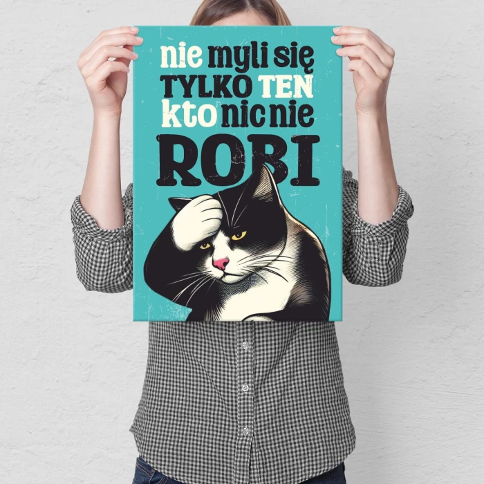 Plakat metalowy Nie myli się ten Prezent