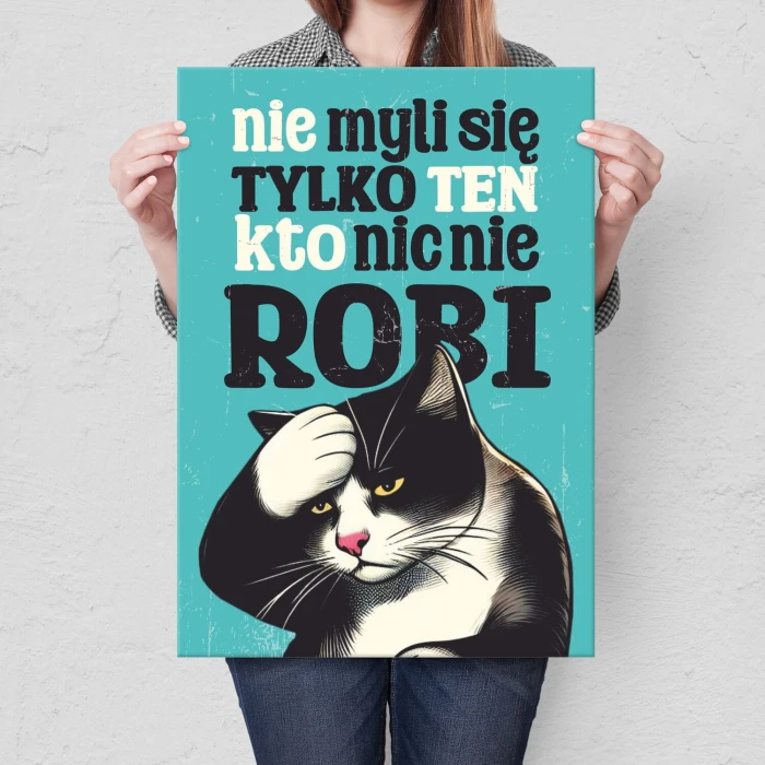 Plakat metalowy Nie myli się ten Prezent