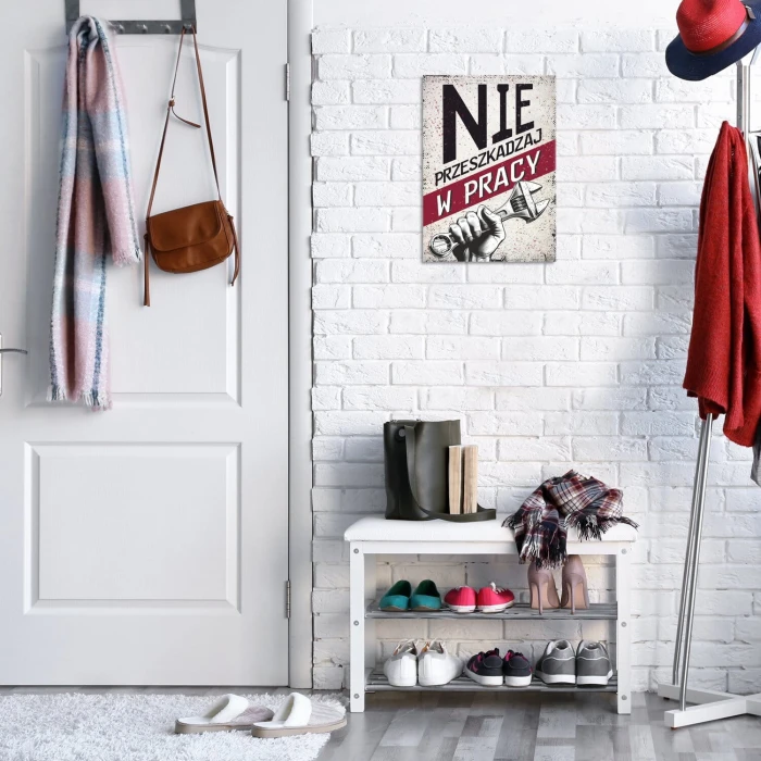 Poster metal Nie przeszkadzaj w pracy gift