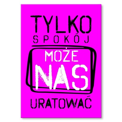Poster metal tylko spokój gift