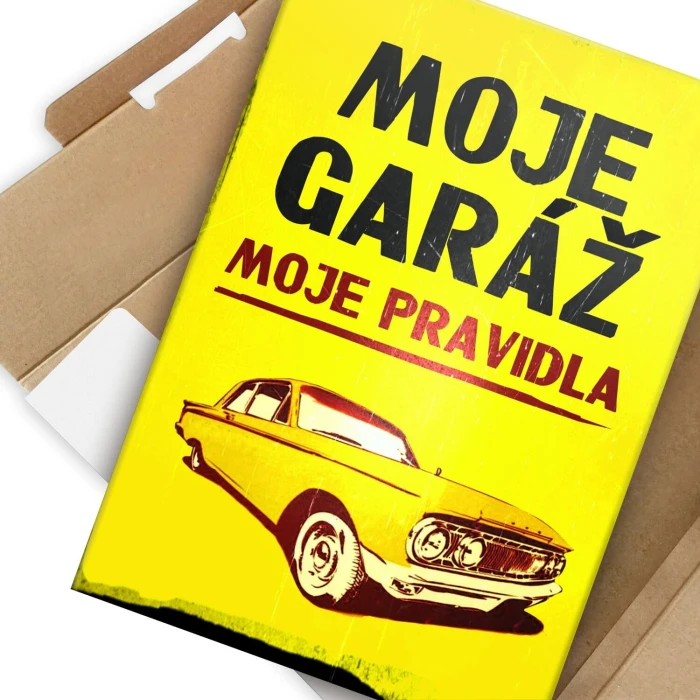 Poster metal moje garáž moje pravidla gift