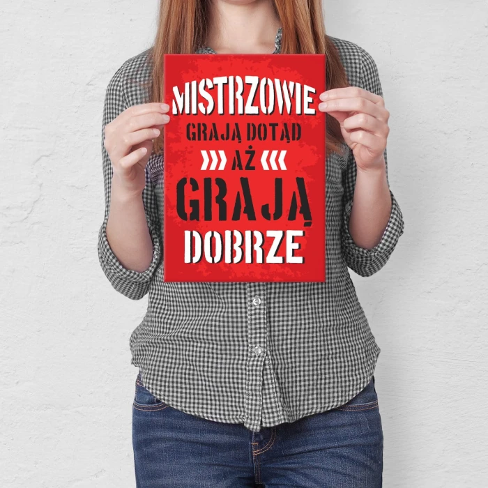 Plakat metalowy Mistrzowie Prezent