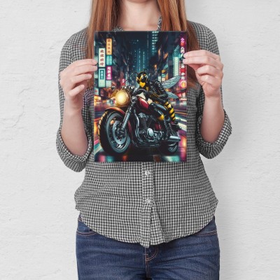 Plakat metalowy moto sting Prezent