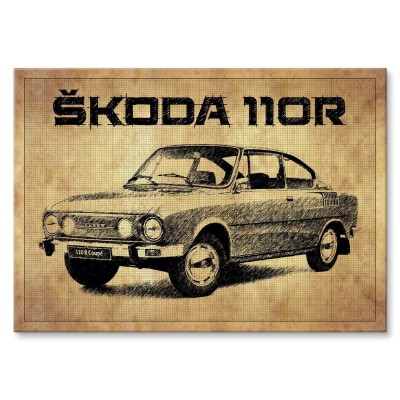 Plakat metalowy Skoda 110R Prezent
