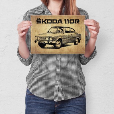 Plakat metalowy Skoda 110R Prezent