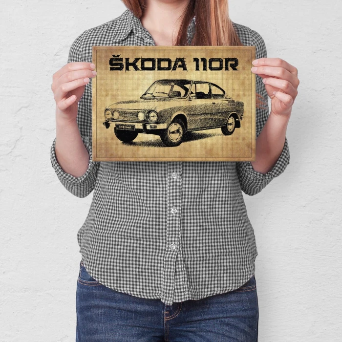 Plakat metalowy Skoda 110R Prezent