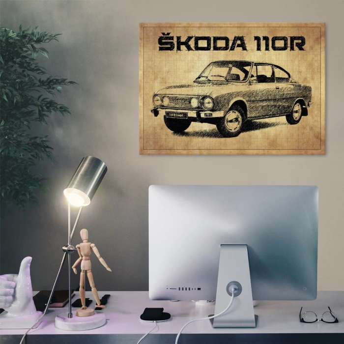 Poster metal Skoda 110R gift