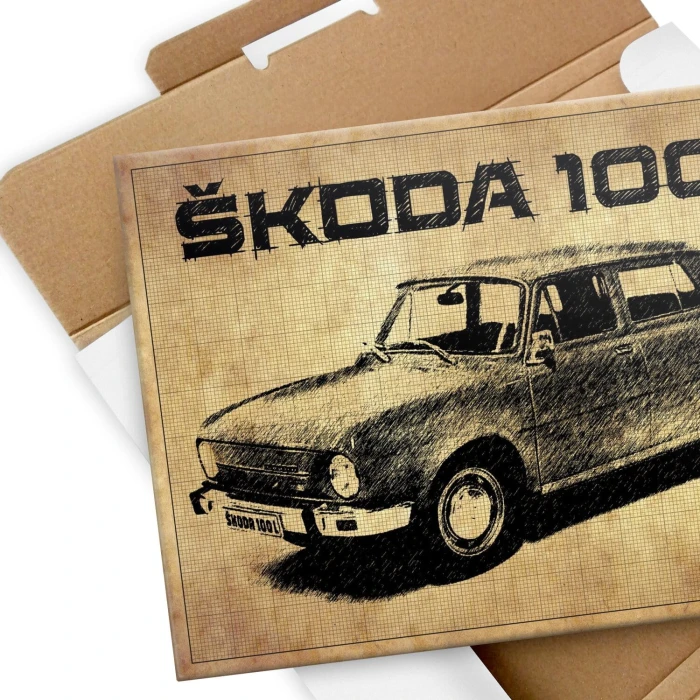 Poster metal Skoda 100L gift