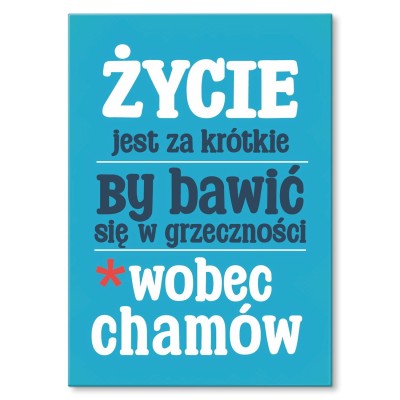 Poster metal grzeczności gift
