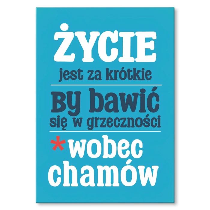 Plakat metalowy grzeczności Prezent