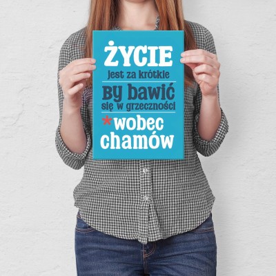 Plakat metalowy grzeczności Prezent