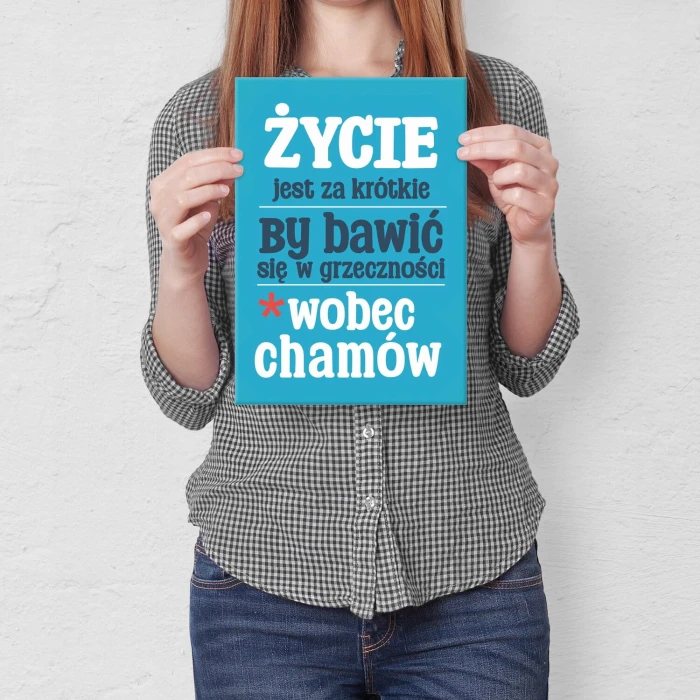 Plakat metalowy grzeczności Prezent