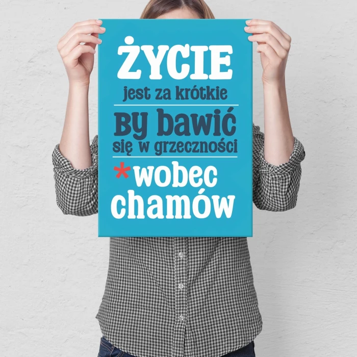 Poster metal grzeczności gift