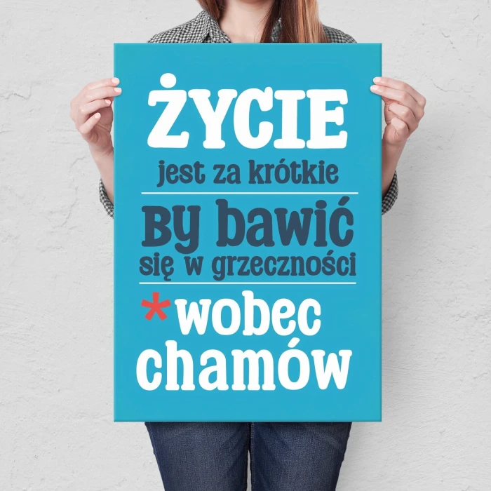 Plakat metalowy grzeczności Prezent