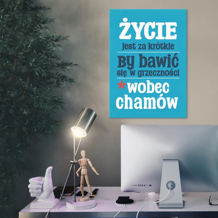 Plakat metalowy grzeczności Prezent