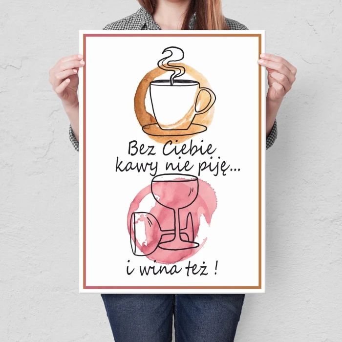 Poster metal bez ciebie gift